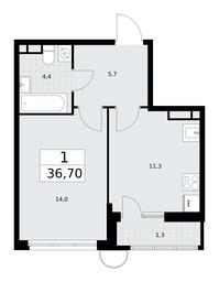 Apartment Sale, 36.7平方米 at Rodniye Kvartaly, Kvartal № 33, Marushkinskoye Settlement, Moscow, Russia #2 Apartment Sale, 36.7平方米 at Rodniye Kvartaly, Kvartal № 33, Marushkinskoye Settlement, Moscow, Russia #2