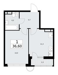 Apartment Sale, 36.6平方米 at Rodniye Kvartaly, Kvartal № 33, Marushkinskoye Settlement, Moscow, Russia #2 Apartment Sale, 36.6平方米 at Rodniye Kvartaly, Kvartal № 33, Marushkinskoye Settlement, Moscow, Russia #2