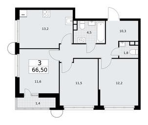 2-BD Apartment Sale, 66.5 sq. m. at Rodniye Kvartaly, Kvartal № 33, Marushkinskoye Settlement, Moscow, Russia #3 2-BD Apartment Sale, 66.5 sq. m. at Rodniye Kvartaly, Kvartal № 33, Marushkinskoye Settlement, Moscow, Russia #3