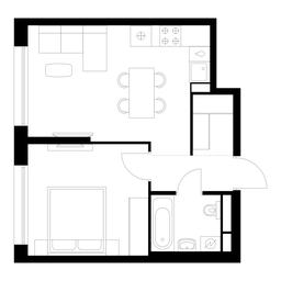 1-BD Apartment Sale, 39.8 sq. m. at Kutuzovskiy Kvartal, Ivana Franko Street, 20к1, Moscow, Russia #3