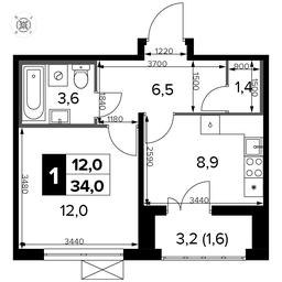 1-BD Apartment Sale, 34平方米 at Pervyi Leningradskiy, Pervy Leningradskiy Residential Complex, Moscow, Russia #2 1-BD Apartment Sale, 34平方米 at Pervyi Leningradskiy, Pervy Leningradskiy Residential Complex, Moscow, Russia #2