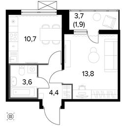 1-BD Apartment Sale, 34.3平方米 at Pervyi Leningradskiy, Pervy Leningradskiy Residential Complex, Moscow, Russia #3 1-BD Apartment Sale, 34.3平方米 at Pervyi Leningradskiy, Pervy Leningradskiy Residential Complex, Moscow, Russia #3