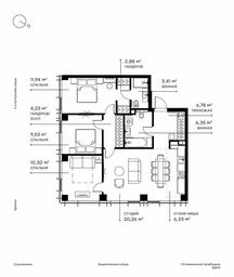 3-BD Apartment Sale, 83.6 sq. m. at Symphony 34, 2nd Khutorskaya Street, 38А, Moscow, Russia #2 3-BD Apartment Sale, 83.6 sq. m. at Symphony 34, 2nd Khutorskaya Street, 38А, Moscow, Russia #2
