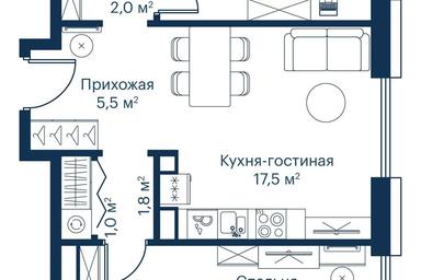 2-BD Apartment Sale, 64.7平方米 at City Bay, Volokolamskoye Highway, 95с3, Moscow, Russia #4