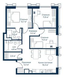 3-BD Apartment Sale, 73.9平方米 at City Bay, Volokolamskoye Highway, 95с3, Moscow, Russia #3 3-BD Apartment Sale, 73.9平方米 at City Bay, Volokolamskoye Highway, 95с3, Moscow, Russia #3