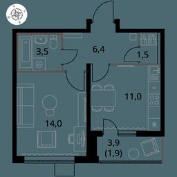 1-BD Apartment Sale, 38.3 sq. m. at Pervy Yuzhny, zhiloy kompleks Pervy Yuzhny, Leninskiy City District, Moscow Region, Russia #3 1-BD Apartment Sale, 38.3 sq. m. at Pervy Yuzhny, zhiloy kompleks Pervy Yuzhny, Leninskiy City District, Moscow Region, Russia #3