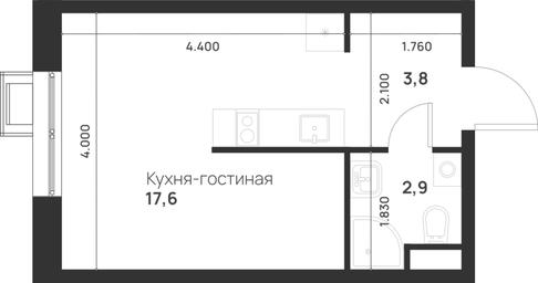 Apartment Sale, 24.3 sq. m. at Газопровод, Sosenskoye Settlement, Moscow, Russia #4