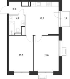 1-BD Apartment Sale, 51.4 sq. m. at Газопровод, Sosenskoye Settlement, Moscow, Russia #3