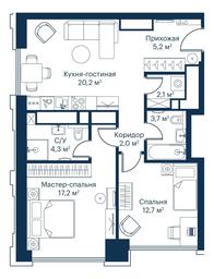 2-BD Apartment Sale, 67.8 sq. m. at City Bay, Volokolamskoye Highway, 95с3, Moscow, Russia #3 2-BD Apartment Sale, 67.8 sq. m. at City Bay, Volokolamskoye Highway, 95с3, Moscow, Russia #3