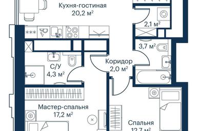 2-BD Apartment Sale, 67.8 sq. m. at City Bay, Volokolamskoye Highway, 95с3, Moscow, Russia #4