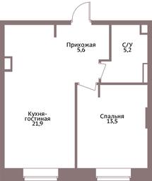 1-BD Apartment Sale, 45.5平方米 at Legacy, Michurinsky Avenue, 30А, Moscow, Russia #2