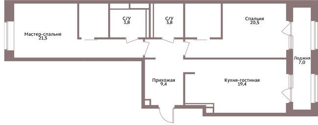 2-BD Apartment Sale, 80.8 sq. m. at Legacy, Michurinsky Avenue, 30А, Moscow, Russia #2 2-BD Apartment Sale, 80.8 sq. m. at Legacy, Michurinsky Avenue, 30А, Moscow, Russia #2