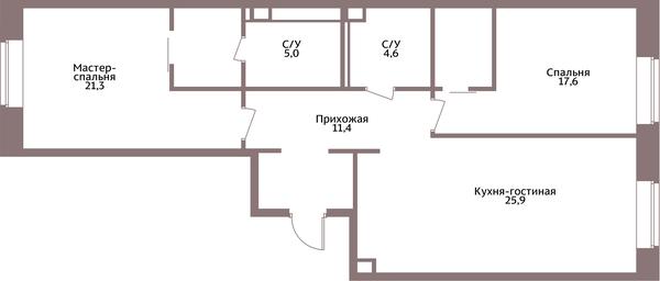 2-BD Apartment Sale, 86.4 sq. m. at Legacy, Michurinsky Avenue, 30А, Moscow, Russia #2 2-BD Apartment Sale, 86.4 sq. m. at Legacy, Michurinsky Avenue, 30А, Moscow, Russia #2