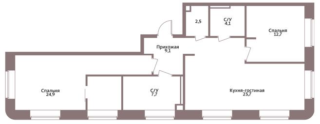 2-BD Apartment Sale, 85.5 sq. m. at Legacy, Michurinsky Avenue, 30А, Moscow, Russia #2