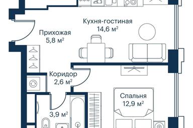 2-BD Apartment Sale, 68.1 sq. m. at City Bay, Volokolamskoye Highway, 95с3, Moscow, Russia #4
