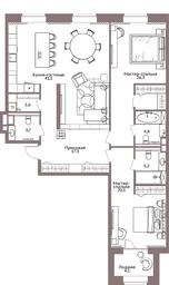 3-BD Apartment Sale, 123.8 sq. m. at Legacy, Michurinsky Avenue, 30А, Moscow, Russia #3 3-BD Apartment Sale, 123.8 sq. m. at Legacy, Michurinsky Avenue, 30А, Moscow, Russia #3