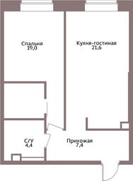 1-BD Apartment Sale, 52.5平方米 at Legacy, Michurinsky Avenue, 30А, Moscow, Russia #2
