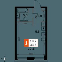 Apartment Sale, 33.6 sq. m. at Amber City, 3rd Khoroshyovsky Drive, 3А, Moscow, Russia #2