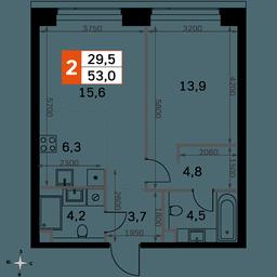 2-BD Apartment Sale, 53 sq. m. at Amber City, 3rd Khoroshyovsky Drive, 3А, Moscow, Russia #2 2-BD Apartment Sale, 53 sq. m. at Amber City, 3rd Khoroshyovsky Drive, 3А, Moscow, Russia #2