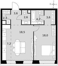 2-BD Apartment Sale, 60 sq. m. at Amber City, 3rd Khoroshyovsky Drive, 3А, Moscow, Russia #3