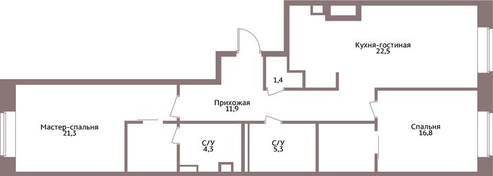 2-BD Apartment Sale, 83 sq. m. at Legacy, Michurinsky Avenue, 30А, Moscow, Russia #2 2-BD Apartment Sale, 83 sq. m. at Legacy, Michurinsky Avenue, 30А, Moscow, Russia #2