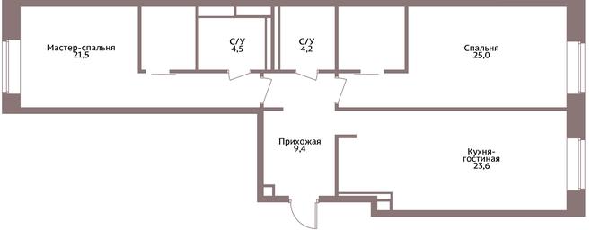 2-BD Apartment Sale, 89.2平方米 at Legacy, Michurinsky Avenue, 30А, Moscow, Russia #2