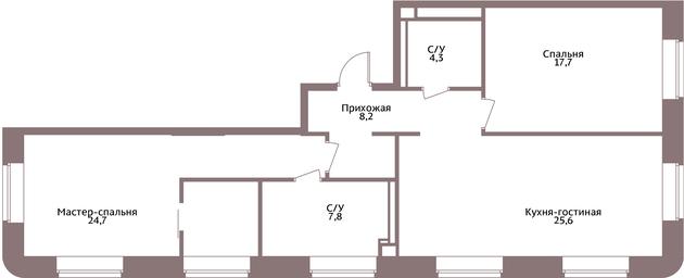2-BD Apartment Sale, 88.3 sq. m. at Legacy, Michurinsky Avenue, 30А, Moscow, Russia #2 2-BD Apartment Sale, 88.3 sq. m. at Legacy, Michurinsky Avenue, 30А, Moscow, Russia #2