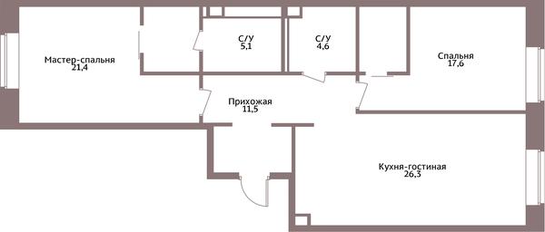 2-BD Apartment Sale, 85.5 sq. m. at Legacy, Michurinsky Avenue, 30А, Moscow, Russia #2 2-BD Apartment Sale, 85.5 sq. m. at Legacy, Michurinsky Avenue, 30А, Moscow, Russia #2