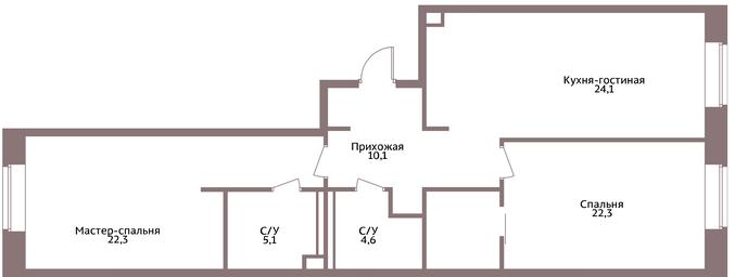 2-BD Apartment Sale, 88.6 sq. m. at Legacy, Michurinsky Avenue, 30А, Moscow, Russia #2 2-BD Apartment Sale, 88.6 sq. m. at Legacy, Michurinsky Avenue, 30А, Moscow, Russia #2