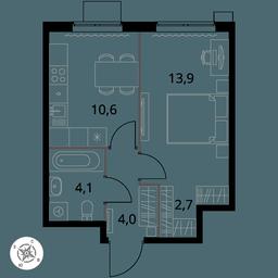 1-BD Apartment Sale, 35.3 sq. m. at 1 Izmajlovskij, Montazhnaya Street, 8с13, Moscow, Russia #3 1-BD Apartment Sale, 35.3 sq. m. at 1 Izmajlovskij, Montazhnaya Street, 8с13, Moscow, Russia #3