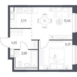 Apartment Sale, 34.29平方米 at Tomilino Park, 1-y kvartal, posyolok Zhilino-1, Lubertsy City District, Moscow Region, Russia #3 Apartment Sale, 34.29平方米 at Tomilino Park, 1-y kvartal, posyolok Zhilino-1, Lubertsy City District, Moscow Region, Russia #3