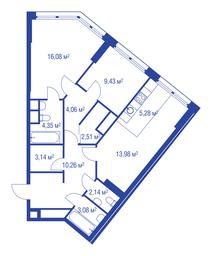 2-BD Apartment Sale, 110.6 sq. m. at iLove, улица Бочкова, 11А, Москва, Россия #2