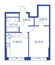 1-BD Apartment Sale, 78.4 sq. m. at iLove, улица Бочкова, 11А, Москва, Россия #2