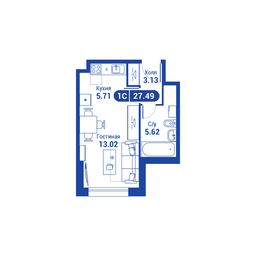 1-BD Apartment Sale, 78.4 sq. m. at iLove, улица Бочкова, 11А, Москва, Россия #3