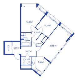 3-BD Apartment Sale, 128.1平方米 at iLove, улица Бочкова, 11А, Москва, Россия #2 3-BD Apartment Sale, 128.1平方米 at iLove, улица Бочкова, 11А, Москва, Россия #2