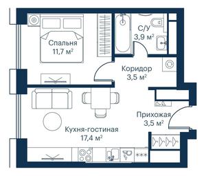 1-BD Apartment Sale, 39.8 sq. m. at City Bay, Volokolamskoye Highway, 95с3, Moscow, Russia #3 1-BD Apartment Sale, 39.8 sq. m. at City Bay, Volokolamskoye Highway, 95с3, Moscow, Russia #3