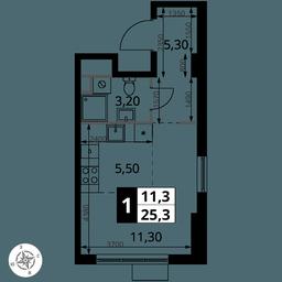 Apartment Sale, 25.2 sq. m. at 1 Himkinskij, zhiloy kompleks 1-y Khimkinskiy, kvartal Mezhdunarodny, mikrorayon Klyazma-Starbeyevo, Khimki, Moscow Region, Russia #2 Apartment Sale, 25.2 sq. m. at 1 Himkinskij, zhiloy kompleks 1-y Khimkinskiy, kvartal Mezhdunarodny, mikrorayon Klyazma-Starbeyevo, Khimki, Moscow Region, Russia #2