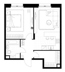 Apartment Sale, 48.1 sq. m. at Rezidentsii Skolkovo, Kashtanovaya ulitsa, 1, rabochiy posyolok Zarechye, Odintsovskiy City District, Moscow Region, Russia #2 Apartment Sale, 48.1 sq. m. at Rezidentsii Skolkovo, Kashtanovaya ulitsa, 1, rabochiy posyolok Zarechye, Odintsovskiy City District, Moscow Region, Russia #2