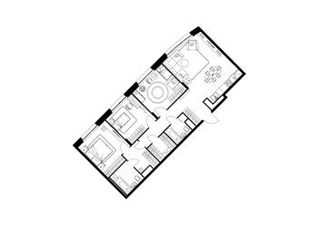 3-BD Apartment Sale, 85.1平方米 at Rezidentsii Skolkovo, Kashtanovaya ulitsa, 1, rabochiy posyolok Zarechye, Odintsovskiy City District, Moscow Region, Russia #4