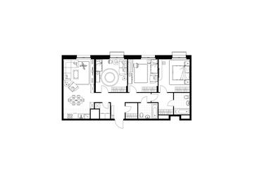 3-BD Apartment Sale, 96平方米 at Rezidentsii Skolkovo, Kashtanovaya ulitsa, 1, rabochiy posyolok Zarechye, Odintsovskiy City District, Moscow Region, Russia #4