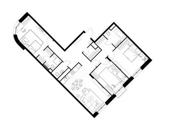 3-BD Apartment Sale, 102.2平方米 at Rezidentsii Skolkovo, Kashtanovaya ulitsa, 1, rabochiy posyolok Zarechye, Odintsovskiy City District, Moscow Region, Russia #2