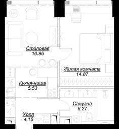 1-BD Apartment Sale, 42.06平方米 at Mod, 4th Maryinoy Roschi Street, 12с9, Moscow, Russia #2 1-BD Apartment Sale, 42.06平方米 at Mod, 4th Maryinoy Roschi Street, 12с9, Moscow, Russia #2