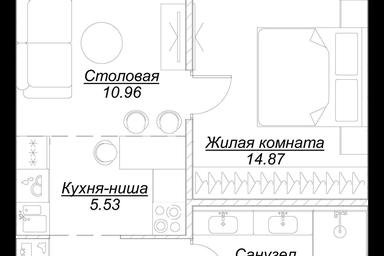 1-BD Apartment Sale, 42.06平方米 at Mod, 4th Maryinoy Roschi Street, 12с9, Moscow, Russia #3 1-BD Apartment Sale, 42.06平方米 at Mod, 4th Maryinoy Roschi Street, 12с9, Moscow, Russia #3
