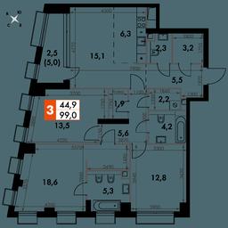 4-BD Apartment Sale, 99 sq. m. at Sydney City, Shenogina Street, 2, Moscow, Russia #2