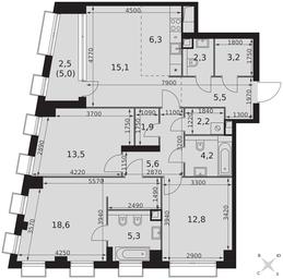 4-BD Apartment Sale, 99 sq. m. at Sydney City, Shenogina Street, 2, Moscow, Russia #4