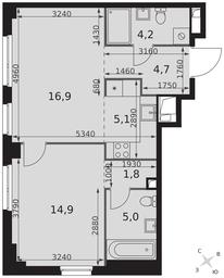 2-BD Apartment Sale, 52.6 sq. m. at Sydney City, Shenogina Street, 2, Moscow, Russia #2 2-BD Apartment Sale, 52.6 sq. m. at Sydney City, Shenogina Street, 2, Moscow, Russia #2