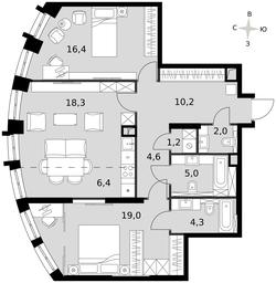 3-BD Apartment Sale, 87.1 sq. m. at Sydney City, Shenogina Street, 2, Moscow, Russia #3 3-BD Apartment Sale, 87.1 sq. m. at Sydney City, Shenogina Street, 2, Moscow, Russia #3