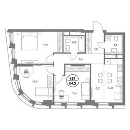 Продажа 4-комн. квартиры, 84,2 м² в ЖК «Дом56», улица Фридриха Энгельса, 56с1, Москва, Россия #3 Продажа 4-комн. квартиры, 84,2 м² в ЖК «Дом56», улица Фридриха Энгельса, 56с1, Москва, Россия #3