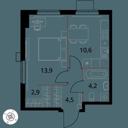 1-BD Apartment Sale, 36.1平方米 at 1 Izmajlovskij, Montazhnaya Street, 8с13, Moscow, Russia #3 1-BD Apartment Sale, 36.1平方米 at 1 Izmajlovskij, Montazhnaya Street, 8с13, Moscow, Russia #3
