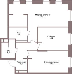 2-BD Apartment Sale, 88.4 sq. m. at Legacy, Michurinsky Avenue, 30А, Moscow, Russia #2 2-BD Apartment Sale, 88.4 sq. m. at Legacy, Michurinsky Avenue, 30А, Moscow, Russia #2